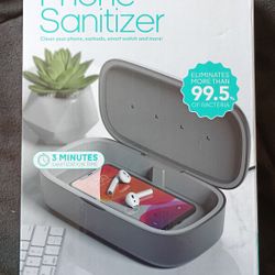 UV Light Cell Phone or Headset Sanitizer Box with Wireless Charger
