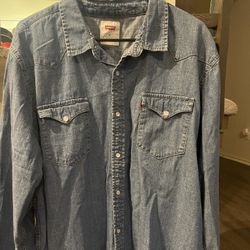 Men Denim Shirt Levis Size XL