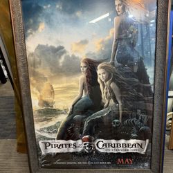 Pirates Of The Caribbean On Stranger Tides framed Movie Poster 45“ x 31“