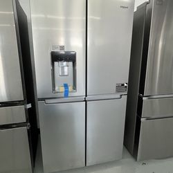 Whirlpool 36 in. 19.2 cu. ft. Counter Depth French Door Refrigerator in Fingerprint Resistant Stainless Steel