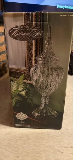 European crystal Apothecary jar New 