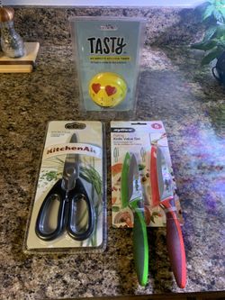 Scissors, Knife, And Timer