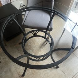 45in Glass Top Kitchen Table 