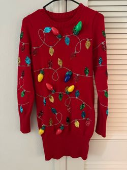 Light up Christmas sweater dress