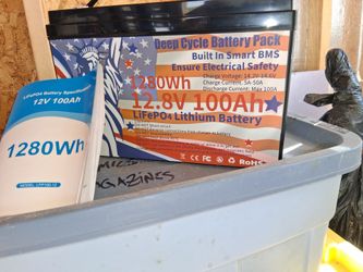 12v lithium battery 1280qh 100ah
