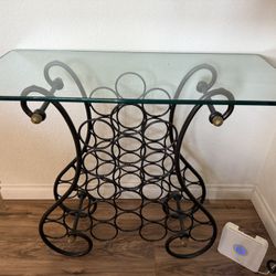 Glass Table Wine Rack 