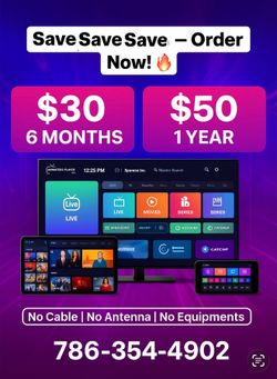Offerta Iptv todo Incluido USA/latino/international/deportes/adultos