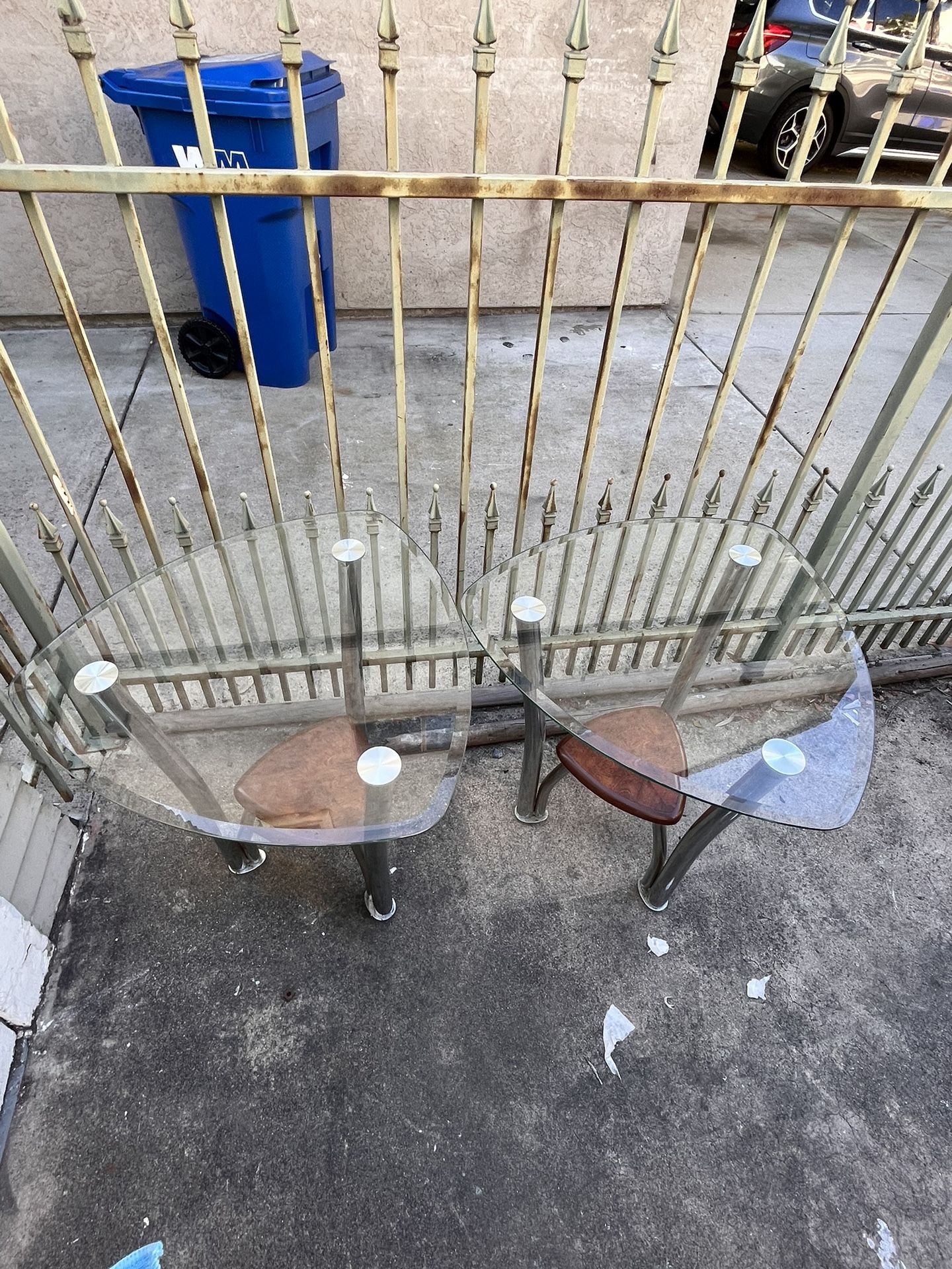 Glass Top Side Table Set Coffee Tables