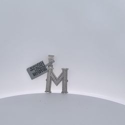 925 Silver With Moissanite Diamond Initial 