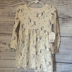 Nwt unicorn long sleeve dress size 3t
