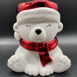 Santa Bear 3-Wick Candle Holder