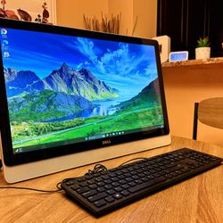 24” DELL ALL IN ONE TOUCHSCREEN PC WINDOWS 11 PRO, AMD A8, 16GB RAM, 256GB SSD