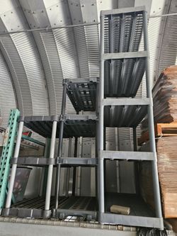5 black shelves