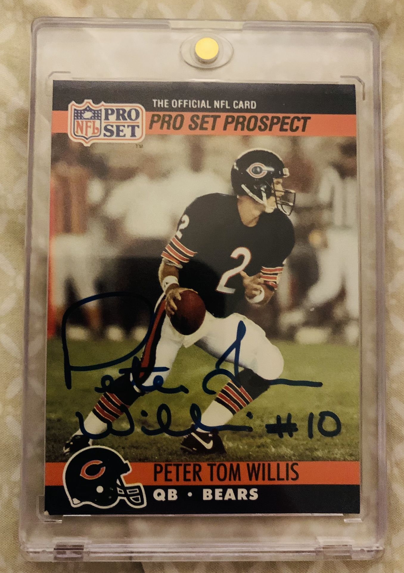 Signed Peter Tom Willis Beata QB Card