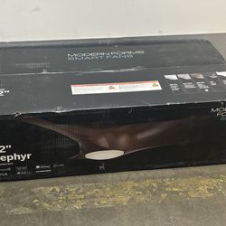 Zephy 52 in. Smart Indoor/Outdoor 3-Blade Ceiling Fan Matte Black Distressed Koa with 3000K LED and Remote Control