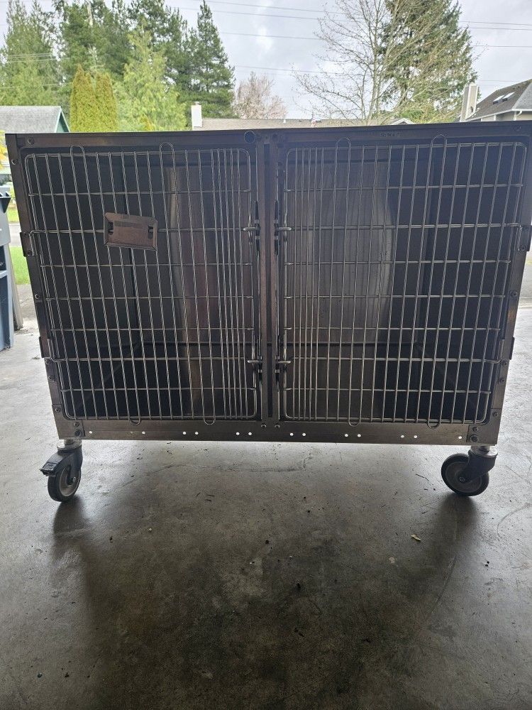 Kennels Dog Stainless Steel On Wheels