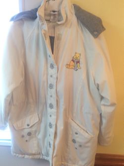 Disney vintage winter coat with matching gloves,scarf, and hat.