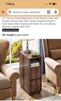 Walnut 2 drawer end table