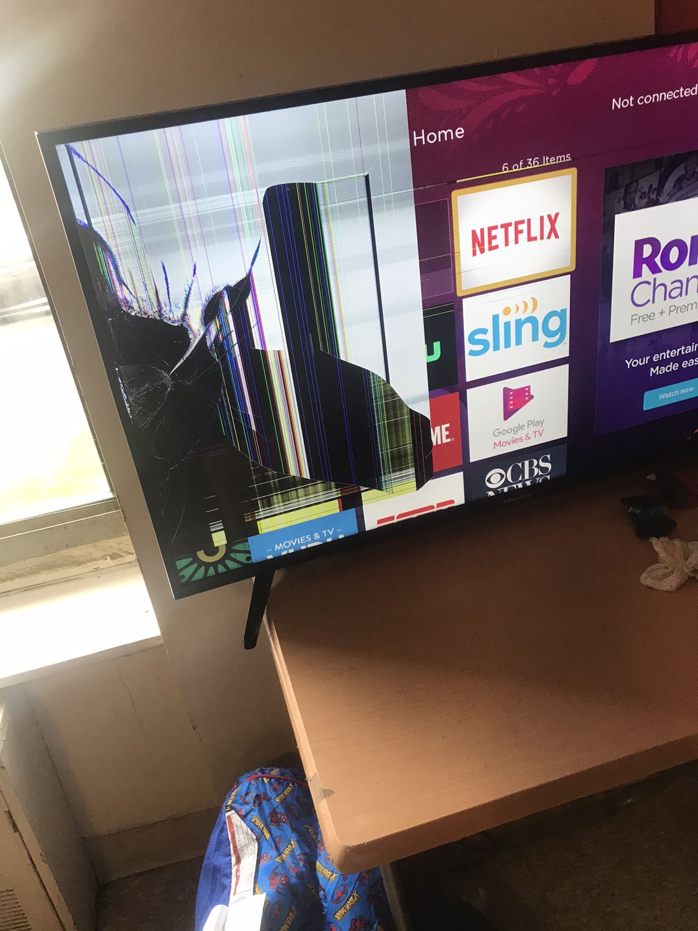 For sale tv screen crashes 40 inch