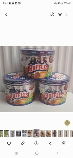 New Unoped Ruffles Potato Chips Limited Edition Lebron James Tin 3 Bags 3 Flavors