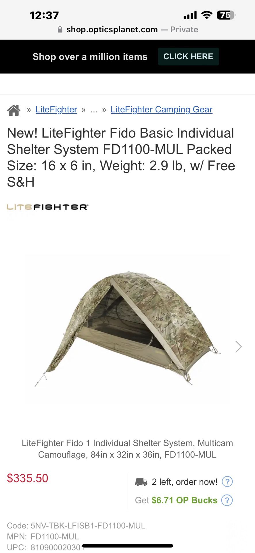 NEW OCP Tent