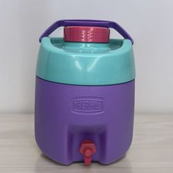 Vintage 90s Neon Limited Color Blocked Thermos Purple Pink Turquoise 8 Liters