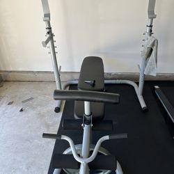 Bench Press, Leg Curls, Arm Curls Machine 