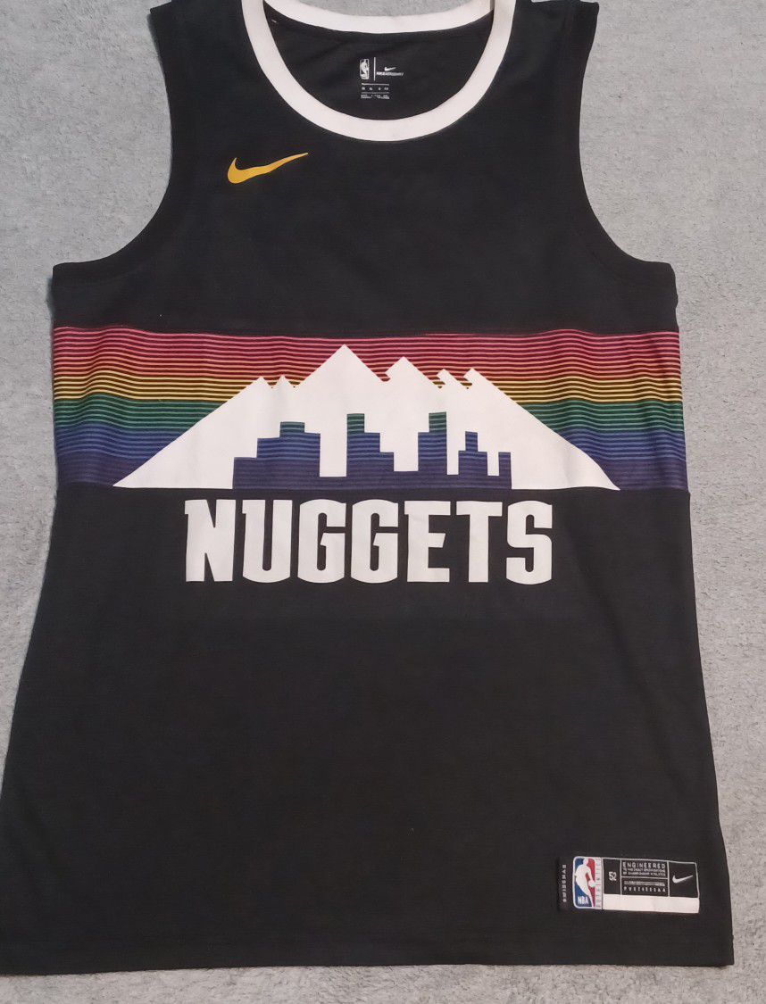 Men's Size Xlarge Denver Nuggets Jersey Nike No Name Jokic  Iverson Colorado