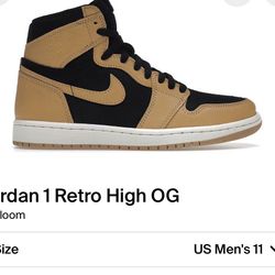 Air Jordan 1-Retro high OG  "heirloom"  Size 11 / $180