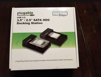 Plugable USB 3.0 Hard Drive Dock 3.5” / 2.5” SATA HDD Docking Station