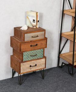 4-Drawer 33" H x 18.9" W Wood Accent Chest