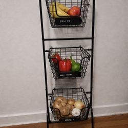 3 Tier Standing Basket Organizer