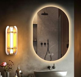 Vanity mirror lights up
