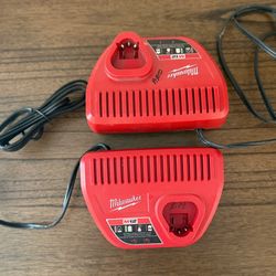 Milwaukee M12 Chargers- Both For $25