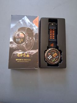 GPS8 Sports Smartwatch Black and Orange