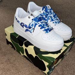 Bapesta Sk8 White/Blue💙🤍