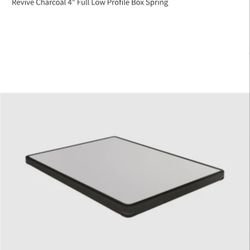 Revive Charcoal 4” Full Low Profile Box Spring $200