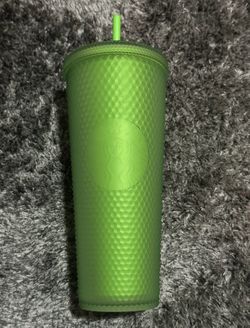 Starbucks/Disneyland Oogie Boogie Matte Neon Green Studded Textured Tumbler
