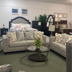 Two piece sofa and love seat