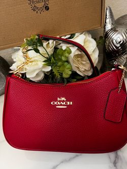 red coach bag for women