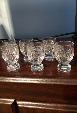 6 Crystal shot glasses