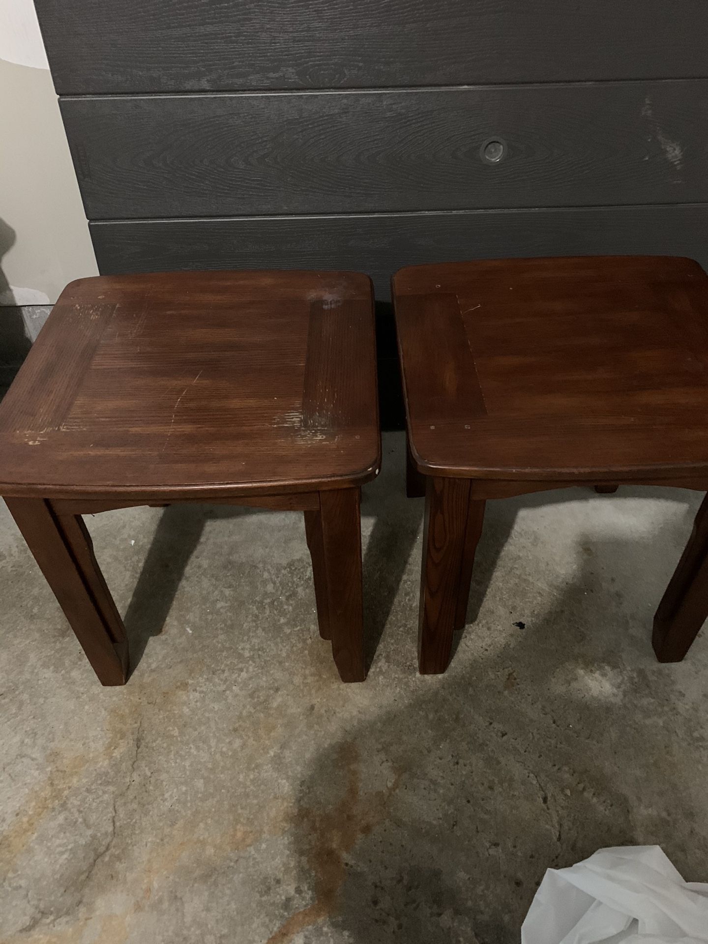 Brown end tables