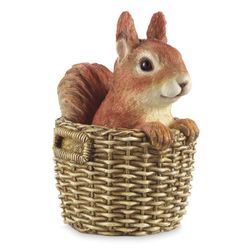 Squirrel In A Basket Money Coin Piggy Bank Country Store Catalog Cute Home Decor