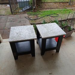 Premium Black Granite End Tables 