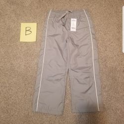 Gymboree Boys Size 5T NWT Grey/ White Stripe Track Pants NEW With Tags