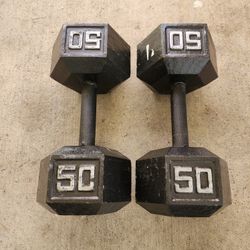 50 Pound Dumbbells