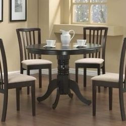 Brand New 5PC Cappuccino Circle Dining Set