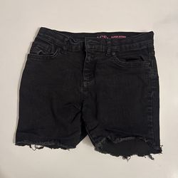 Girls Childrens Place Black Denim Shorts 