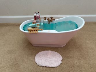 Our Generation Bathtub Playset for 18” Dolls Makes Bath Sounds!