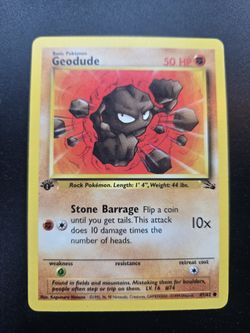 Pokemon Fossil 1st Edition Geodude